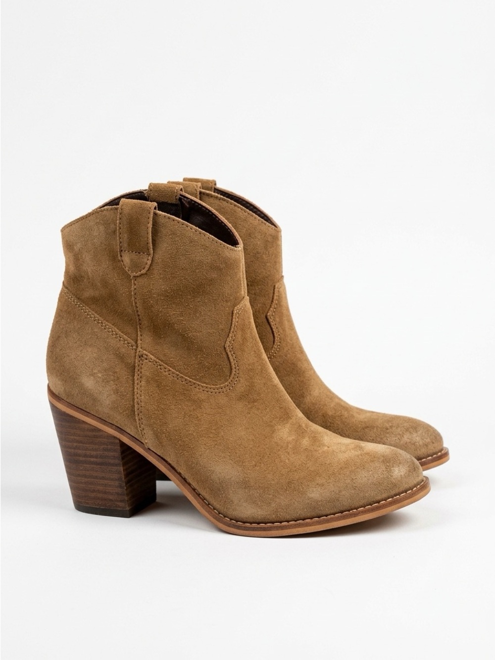 Matisse Bess Western Ankle Booties Suede Leather Tan 9M